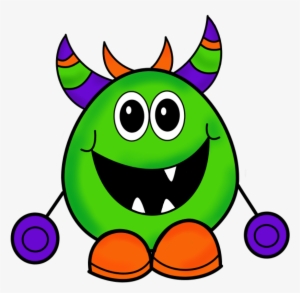 Cute Halloween Monster Clipart - Non Verbal Trick Or Treat