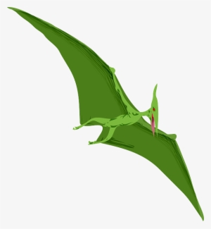 Green, Flying, Dino, Color, Wings, Dinosaur, Animal - Pterosaur Clipart