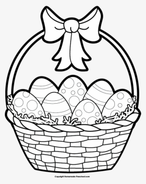 Drawing Place Picnic Jpg Freeuse Stock - Easter Basket Clipart Black And White