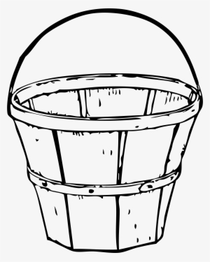 Bucket Drawing Wooden - Basket Clip Art