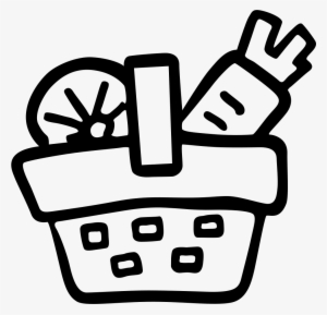 Picnic Basket Full Of Raw Vegetables Comments - Vegetables In Basket Icon