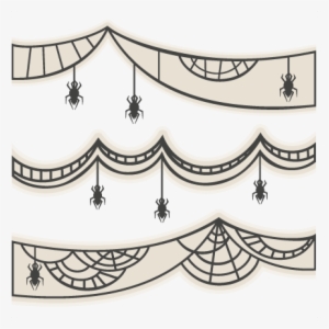 Spider Web Clipart Banner - Digital Scrapbooking