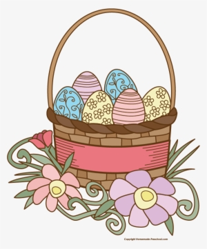 Free Easter Basket Clipart - Clipart Png Easter Basket