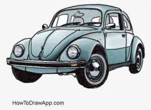 How To Draw A Volkswagen Beetle Aka Volkswagen Bug - Vw Beetle Drawing