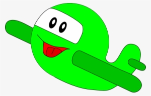 Airplane Clip Art - Green Airplane Clipart