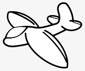 Airplane Cartoon Drawing Glider Black And White - Cartoon Glider