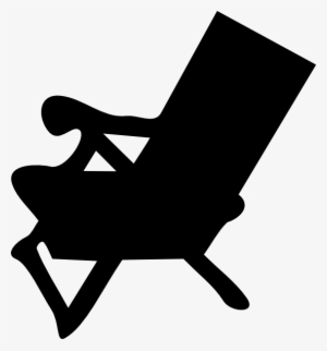 Beach Chair Reverse Clip Art - Beach Chair Silhouette Png