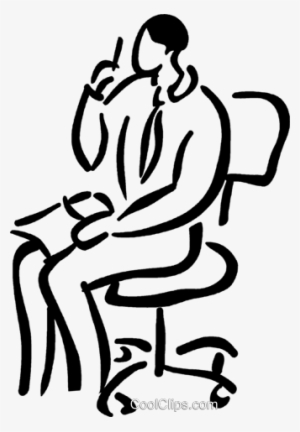 Person Sitting In A Office Chair Royalty Free Vector - Pessoa Sentada Em Uma Cadeira