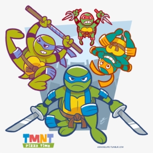 Collection Of Ninja Turtle Pizza Clipart High Quality, - Mykki Turtles Family Personality Storage Bag