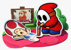 Paper Mario Shy Guy - Paper Mario Color Splash Toad