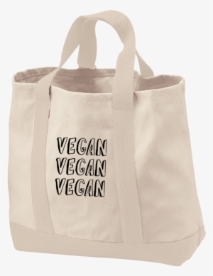 Vegan Vegan Vegan Embroidered Shopping Tote
