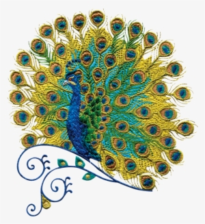 Stitch Quilling Peacock Transprent Png Free Download - Soft Autumn Indigo Tones