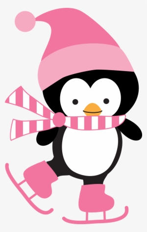 Penguin Vector Christmas - Penguin Ice Skating Clipart