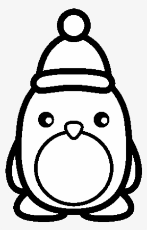 Christmas Penguin Coloring Page - Cute Penguin Colouring Pages