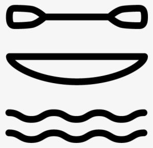Canoe With Oar Vector - Icono Canoa