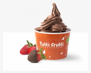 Chocolate Covered Strawberries - Tutti Frutti Frozen Yogurt Cups