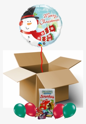 Snowman Merry Christmas Balloon In A Box - Natural Confectionery Co. Snakes