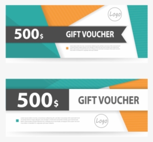 Colorful Gift Voucher Template With Colorful Pattern - Illustration