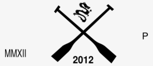 Crossed Oars - Dragon Boat Paddle Vector
