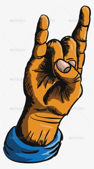 Rock And Metal Hand Sign - Metal Hand Sign Transparent