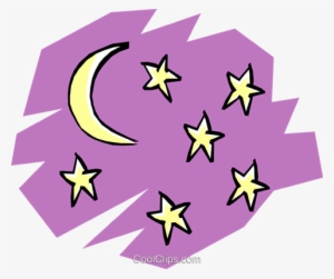 Lua E Estrelas Livre De Direitos Vetores Clip Art Ilustração