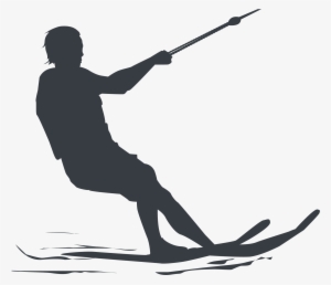 Athlete Silhouette - Water Skiing Silhouette