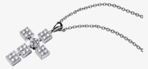 Lvcea Necklace With 18 Kt White Gold Chain And 18 Kt - Bulgari Diamond Cross Pendant Lucea