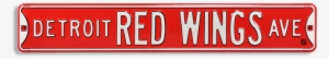 Detroit Red Wings Ave Steel Sign Wall Sign 36 X 6in