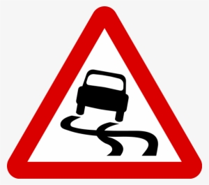 Singapore Road Signs - Slippery Road Sign