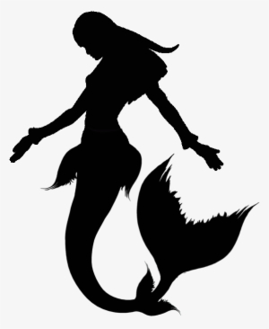 Ariel Silhouette Mermaid Drawing Clip Art - Mermaid Silhouette Clipart No Background