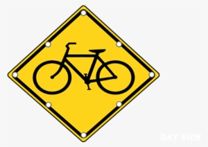 Flashing Bicycle Warning Sign - Bicycle Sign