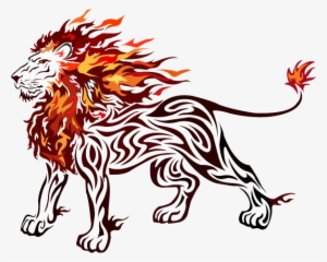 Burning Lion Vector By Rajanmishra-d9ubul5 - Simple Lion Tattoos Designs