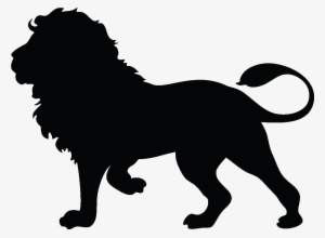 Sticker Silhouette Lion Majestueux - Lion Silhouette Transparent
