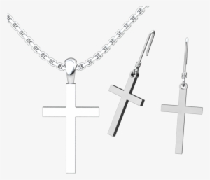 Simple Cross Set - Flourish Cross Earrings