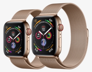 Stainless Gold Milanese S4 2up Gpscell Varend - Apple Watch Series 4 Gold