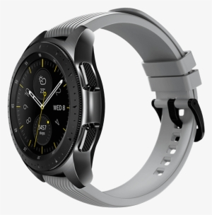 42mm Galaxy Watch In Midnight Black On Left With Lunar - Samsung Galaxy Watch 46mm Midnight Black