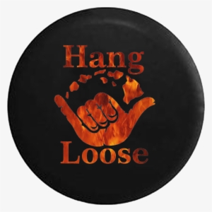 Hang Loose Hawaiian Islands Flames - Circle