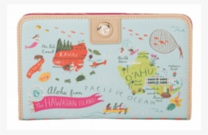 Destination Map Snap Wallet - Map Tote (hawaiian Islands)