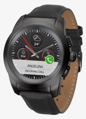 The World's First Hybrid Smartwatch Combining Mechanical - Mykronoz Zetime Brushed Silver Black Band