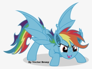 Rainbow Bat By Vector-brony - Mlp Rainbow Dash Bat