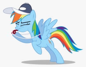 Fanmade Rainbow Dash Blowing Whistle Vector - My Little Pony Rainbow Dash Scotolo