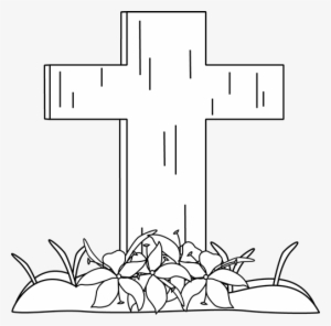 Cross Black And White Easter Cross Black And White - Clip Art
