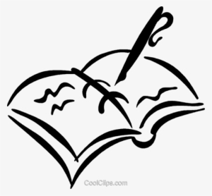 Fountain Pen With Record Book Royalty Free Vector Clip - Fountain Pen Clip Art