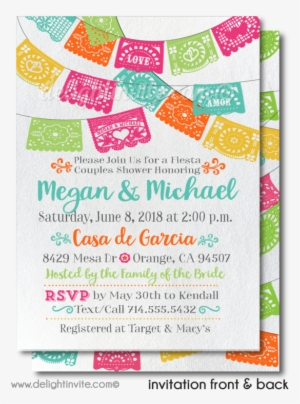 Printed Fiesta Couples Shower Invitations - Party