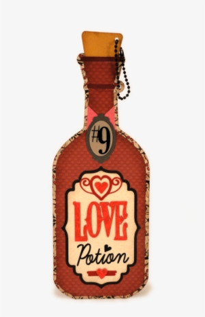Love Potion Shaped Card - Glass Bottle