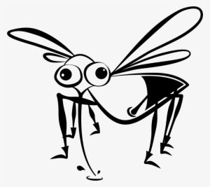 Mosquito Annihilater - Insect Cartoon Black And White Png