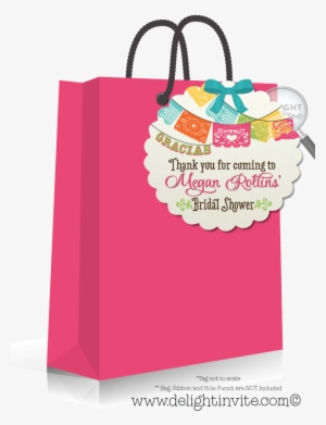 Mexican Fiesta Bridal Shower Favor Tag - Thank You For Coming Pastel Carousel Design
