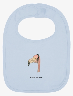 Baby Bib Plain And Contrast Flamingo Let's Dance By - Bib
