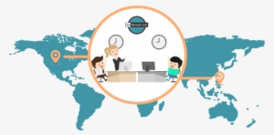 Transparent Background World Map