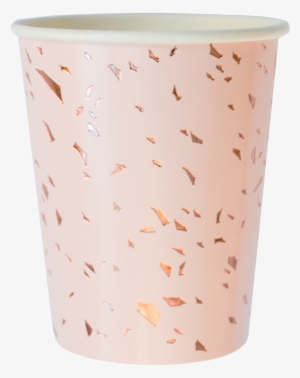Pale Pink Confetti Paper Cups - Disposable Cup